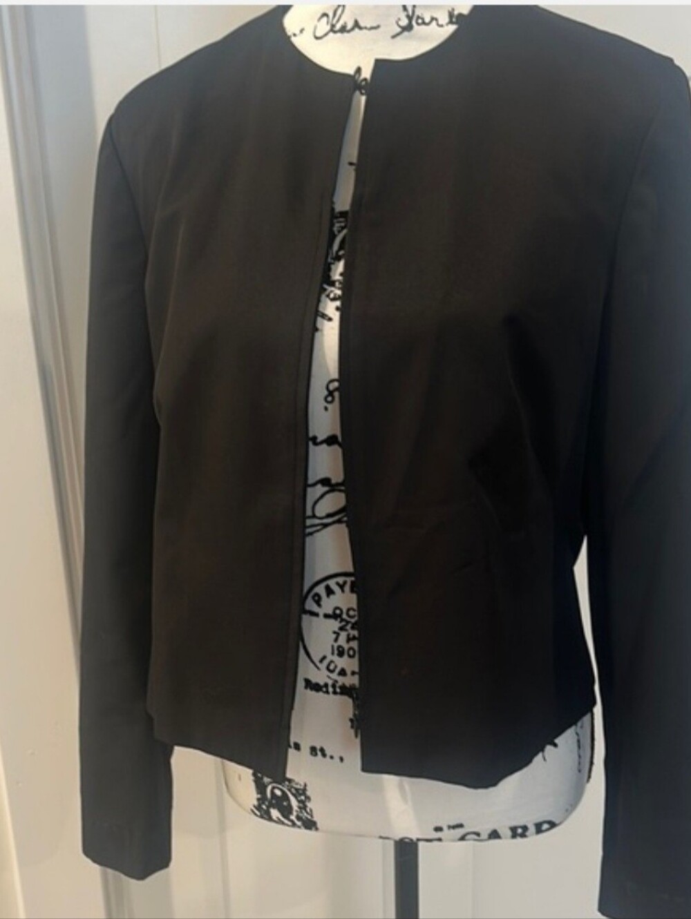 INC International Concepts Black Cropped Blazer